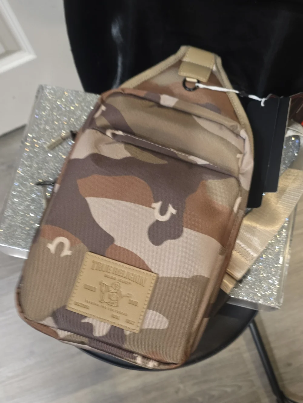True Religion Pippen Max Sling Bag- Camo